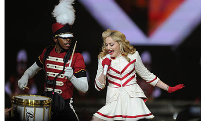 Madonna performs "Give Me All Your Lovin'" during her concert Tuesday at the Consol Energy Center.