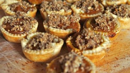 Coming Sunday: Mini Pumpkin-Maple Tarts with Toasted Pecan Streusel