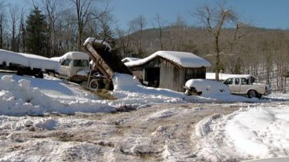 Heavy snowfall in Preston County, W.Va. The county seat, Kingwood, is less than 70 miles southeast of Pittsburgh.