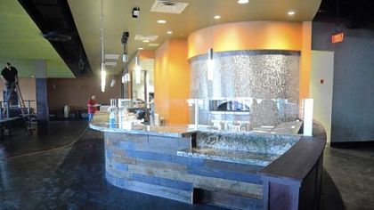 A pizza oven at Latitude 40.