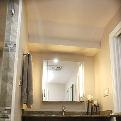 The new bathroom in Mr. Wizig's Mt. Lebanon home.