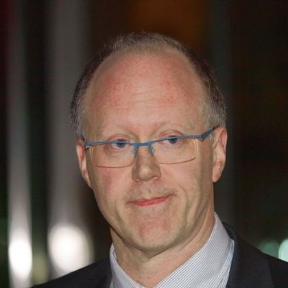 The BBC Director General George Entwistle announces his resignation from the BBC outside New Broadcasting House in central London.