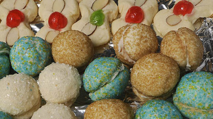 A few of our favorites: Cherry Bow Ties and Glittering Lemon Sandwich Cookies.