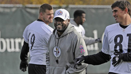 Steelers head coach Mike Tomlin at the team's practice facility on the South Side.