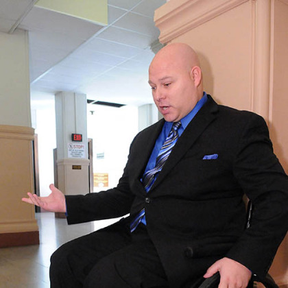 Police officer James Kuzak comments on the sentencing of Emilio Rivera in connection with several charges in the incident in which Kuzak was shot and paralyzed.