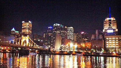 Corey shared this dazzling view captured in his photo taken from the river walk near PNC Park after the fireworks last night.