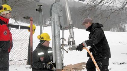 Crews prepare to make snow at Holiday Valley in western New York. The resort demolished its Clubhouse Chalet in March, and the new $12 million Holiday Valley Lodge is expected to open Dec. 15.