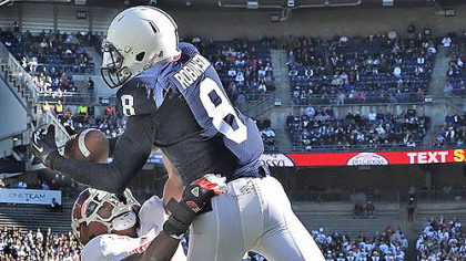 Penn State's Allen Robinson hauls in a touchdown pass against Indiana in the first quarter.