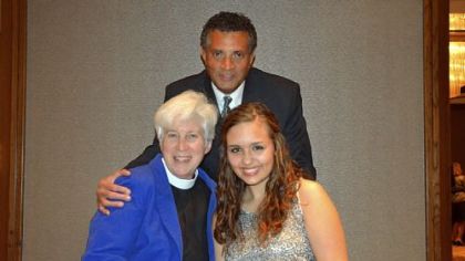 The Rev. Moni McIntyre, Tim Stevens and Alexis Werner.