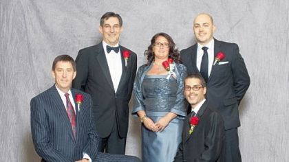 Honorees David Malone, Lou Testoni, Dawn Fuchs, David Caliguiri and Matt Pitzarella for Range Resources.