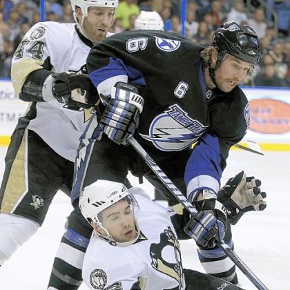 Two seasons ago, Ryan Malone battled his former team in the Stanley Cup playoffs. Tuesday, he shared the ice with his former teammates at Southpointe.