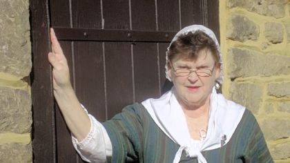Lynette Sell at the Oliver Miller Homestead.