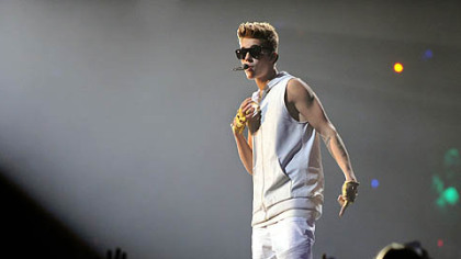 Justin Bieber performs at the Consol Energy Center before a sellout crowd.