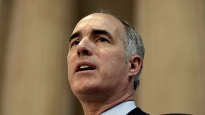 Democratic Sen. Bob Casey speaks during a news conference Monday at the 30th Street Station in Philadelphia. Mr. Casey announced a planned Joint Economic Committee hearing on the impending "fiscal cliff."