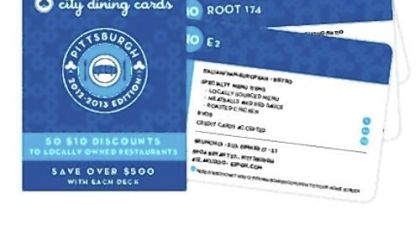 City Dining Cards give $10 discounts at local restaurants.