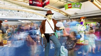 Indiana Jones figure made out of Legos.