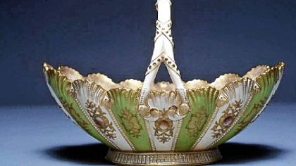The Frick Art & Historical Center in Point Breeze offers a new tour of Clayton, the Frick family home, that emphasizes the importance of world's fairs in the Gilded Age and explores details of the Frick family trip to the 1893 World's Columbian Exposition in Chicago. Among objects on display are the Official Catalogue of Exhibits and a porcelain basket stamped "Chicago Exposition 1893" that Henry Clay Frick's wife, Adelaide, brought back from the exposition.