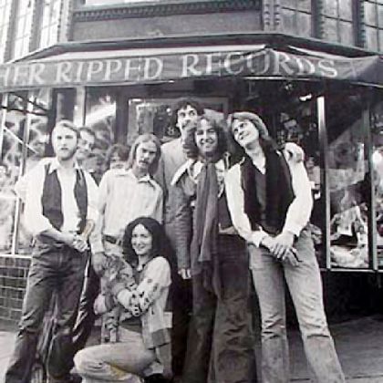 The staff of Rather Ripped Records in Berkley, Calif., in the '70s. Russ Ketter is second from left.