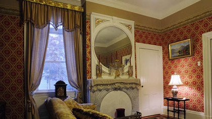 The sitting room at 1208 Haslage Ave.