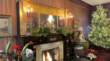 The living room of Mark and Kim Moore's home on Beech Avenue on the North Side. It is featured on the Old Allegheny Christmas Tour.