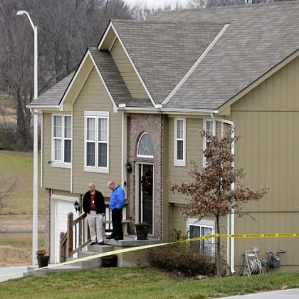 A view of the house near Independence, Mo., where Jovan Belcher's girlfriend was shot Saturday.