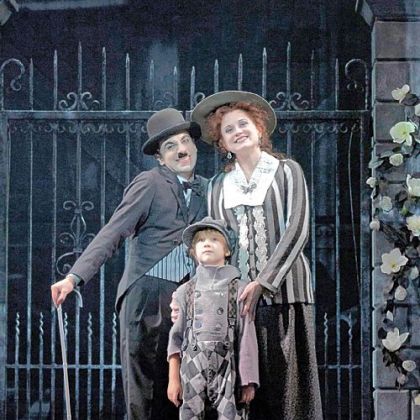 "Chaplin" stars Rob McClure as Charlie Chaplin, Zachary Unger as Jackie Coogan and Christianne Noll as Hannah Chaplin.