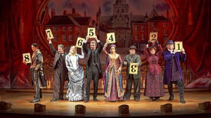 Tandy Karl, left, Peter Benson, Betsy Wolfe, Will Chase, Jessie Mueller, Robert Creighton, Chita Rivera and Gregg Edelman star in "The Mystery of Edwin Drood," based on Dickens' final novel.