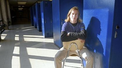 Nathan Zezza, 17, photographed at Mt. Lebanon High School, spent more than 500 hours knocking on doors for the Obama campaign in Western Pennsylvania and is going to the White House on Dec. 18 to be recognized for his efforts.