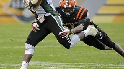 Star defensive back Titus Howard, pictured above right taking down Sto-Rox quarterback Lenny Williams in the WPIAL Class A championship game Nov. 23, is injured and will not play against Port Allegany in the PIAA Class A semifinals Friday.
