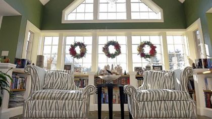 John and Mohylyn Yocca's reading room in their Peters Township home, which will be open for Sunday's  Watchful Shepherd House Tour.