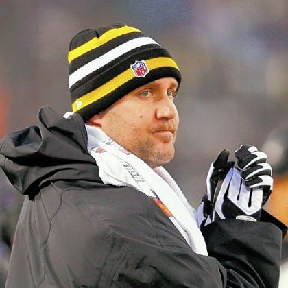 Quarterback Ben Roethlisberger watches from the sideline during Sunday's game against the Baltimore Ravens.
