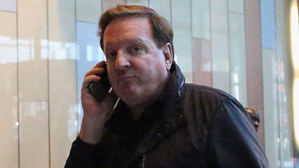 Penguins co-owner Ron Burkle arrives Thursday for a negotiation session with the National Hockey League Players Association at the Westin Times Square Hotel in New York City.
