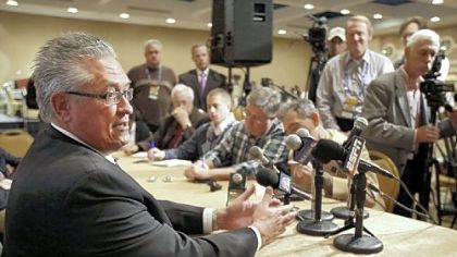 Pirates manager Clint Hurdle took his turn in front of the media on Day 3 of the winter meetings Wednesday in Nashville, Tenn.