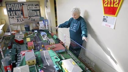Mary Weise, the president of the Bridgeville Historical Society, talks Friday about its new model train display.