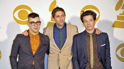 The band Fun., from left, Jack Antonoff, Andrew Dost and Nate Ruess, was nominated for Album of the Year for "Some Nights."