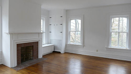 There are four bedrooms on the second floor ranging in size from 17 by 16 feet to 16 by 13 feet.