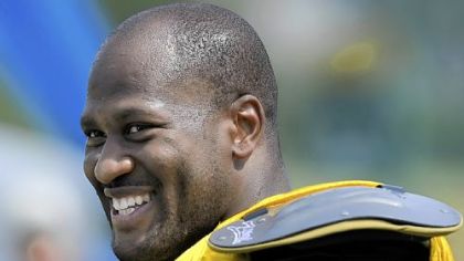 Steelers linebacker James Harrison said he is not 100 percent healthy, but the knee is feeling better each week.