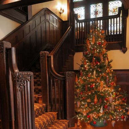 The entryway of the McCook-Reed house on Amberson Avenue.