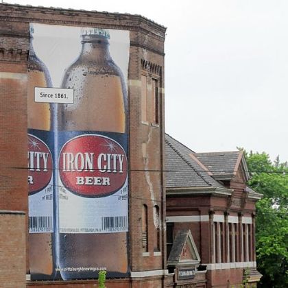 The Iron City Brewery complex as seen from Liberty Avenue.