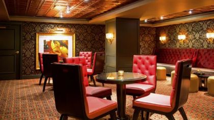 The interior of the Omni William Penn Hotel's new Speakeasy social lounge.