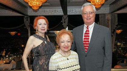Ann Baldrige, center, with Elissa and Harry Sichi.