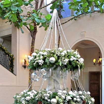 Allison McGeary's Christmas fountain at the Fox Chapel Golf Club.