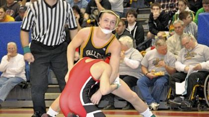 Valley's Pat Dewitt defeated Southmoreland's Austin Griffiths to win WPIAL title in February.
