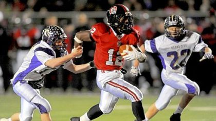 Aliquippa's Terry Swanson was off to the races during the Quips' PIAA quarterfinal  victory against Karns City.