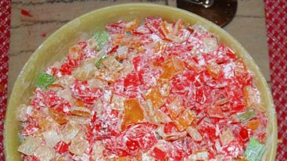 The finished hardtack candy.