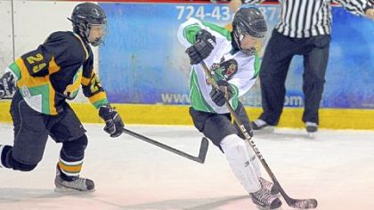 Deer Lakes Doug Francioni, left, tries to catch up with South Fayette's Joe Testa.
