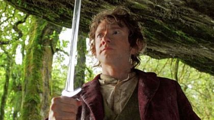 Martin Freeman as the Hobbit Bilbo Baggins in the fantasy adventure "The Hobbit: An Unexpected Journey."