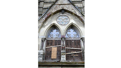 The exterior of SS. Peter and Paul Church in East Liberty as seen on Tuesday.