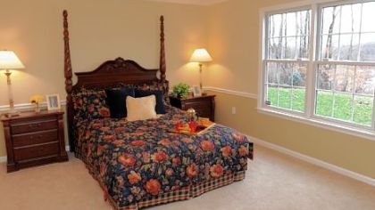 The master bedroom has a walk-in closet and four-piece bathroom.