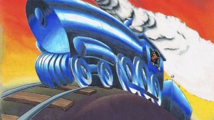 "The Pirates Train," 1989, is part of "Pittsburgh Scores! The Pro Scoreboard Art of Kensington Falls Animations" at ToonSeum, Downtown.